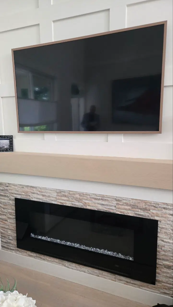 TV and Electric Fireplace Installation