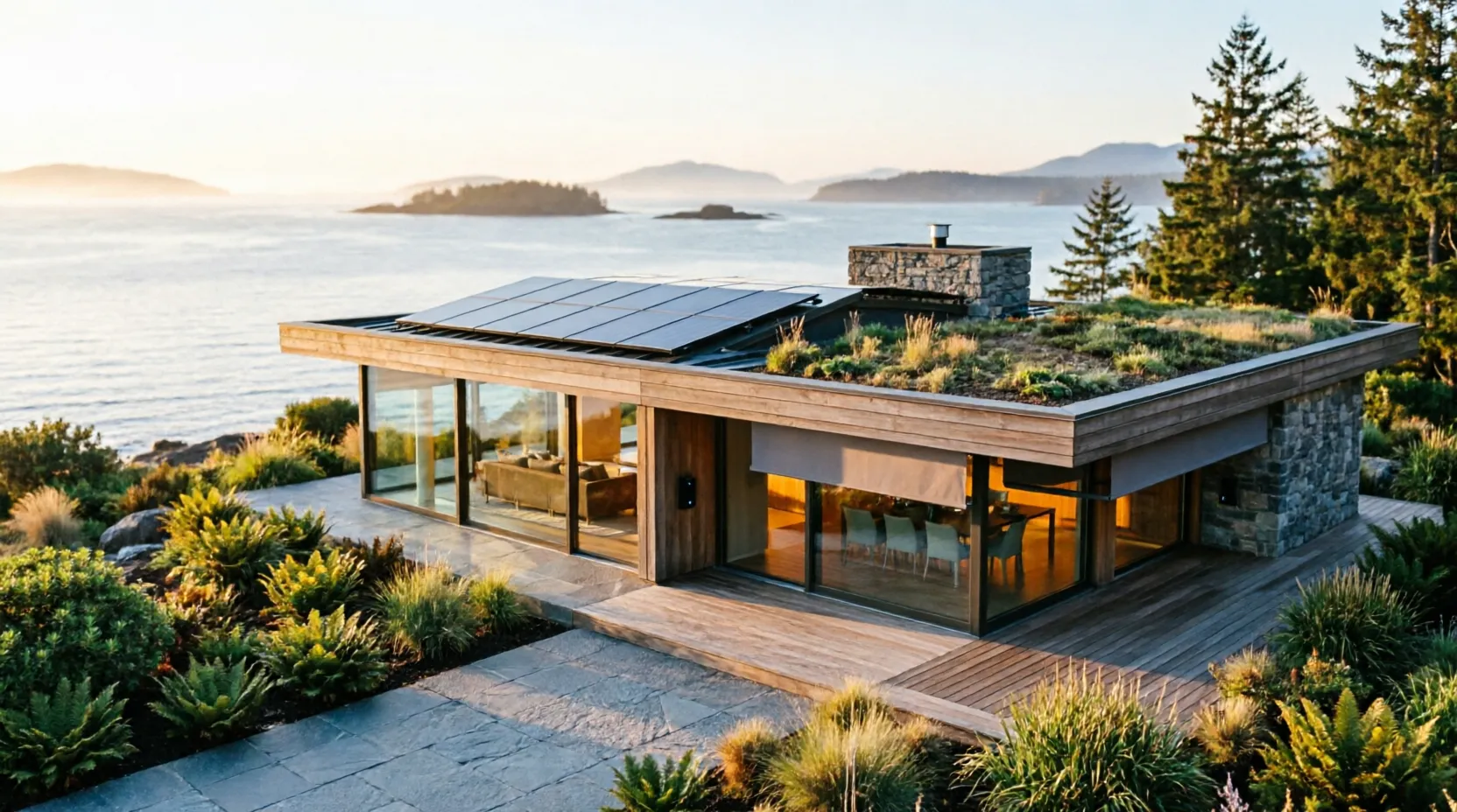Beautiful modern energy-efficient Vancouver Island coastal residence