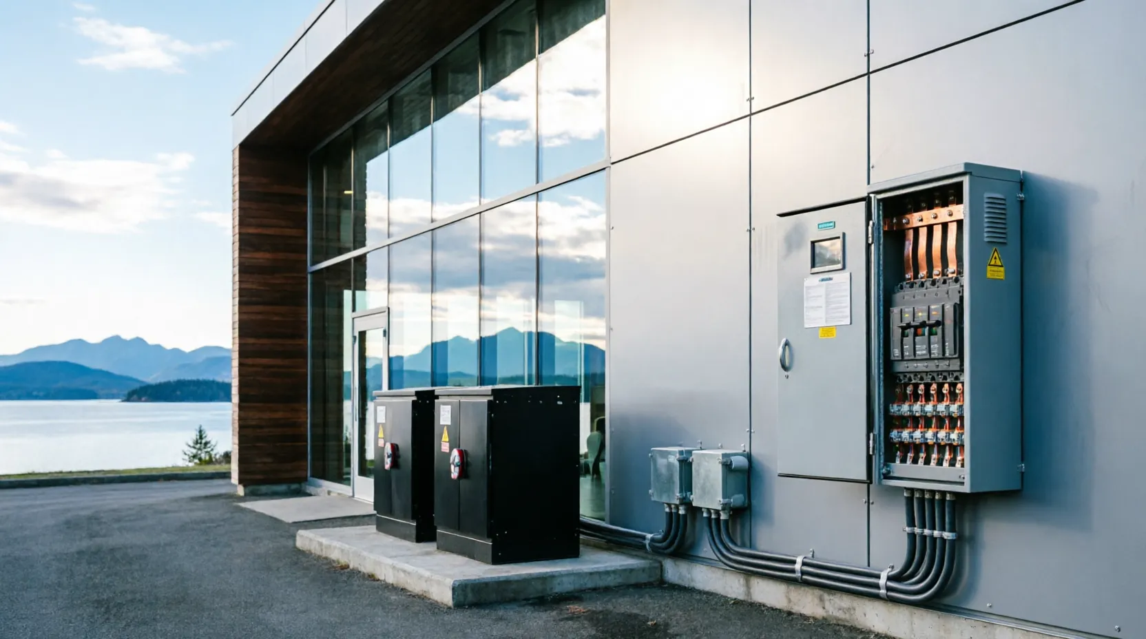 Commercial Electrical Panel with Professional Wiring